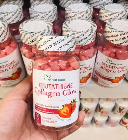 Nature Glow Gluta.thione Colla.gen Vitamins Gummies Beauty Glow Anti-Aging Whitening Skin Gummies