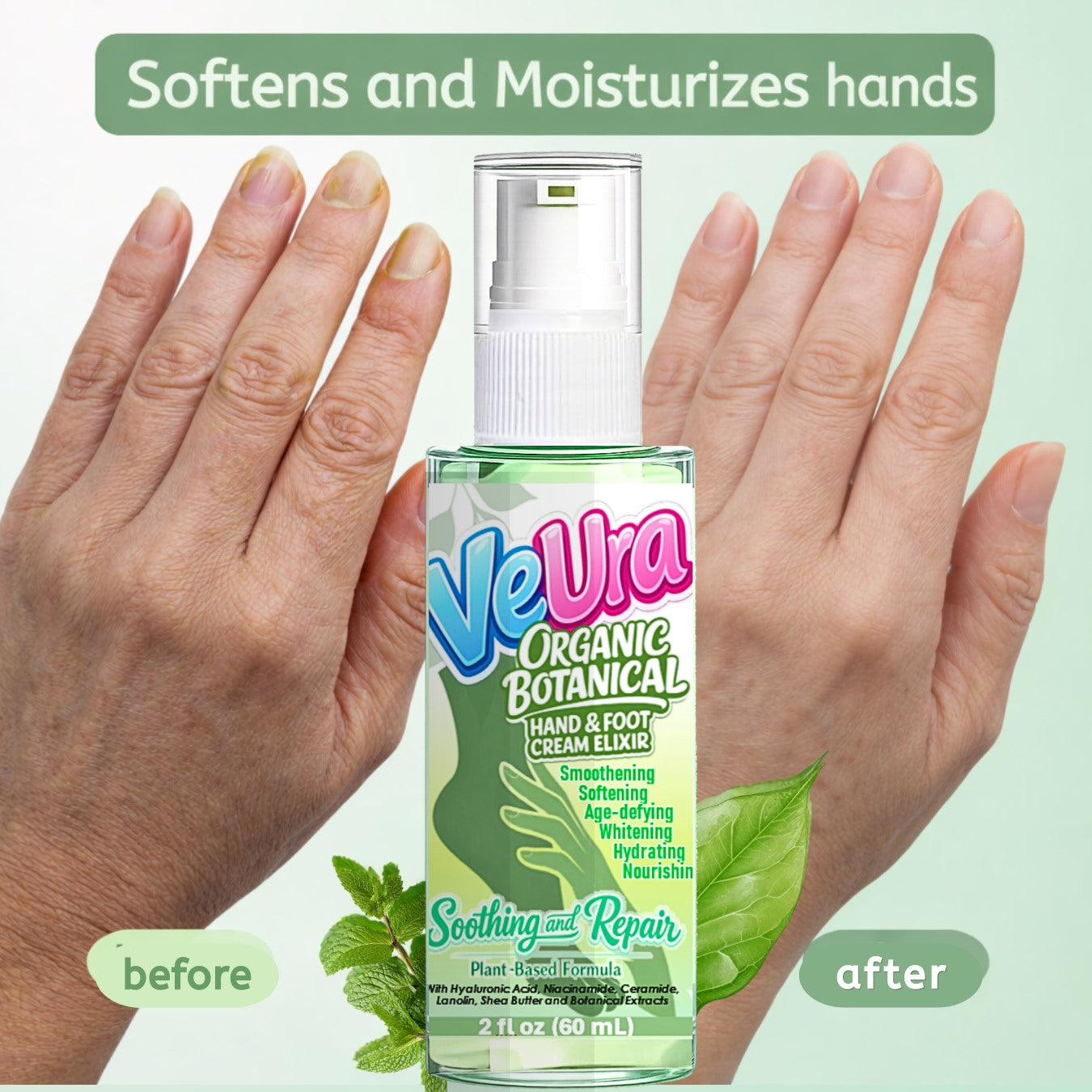 VeUra Organic Botanical Hand & Foot Cream Elixir